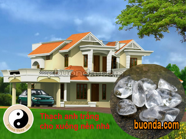 Đá thạch anh trắng vụn dải nền nhà