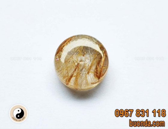 Mặt dây chuyền tròn thạch anh tóc