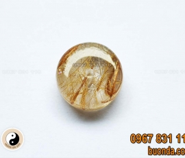 Mặt dây chuyền tròn thạch anh tóc